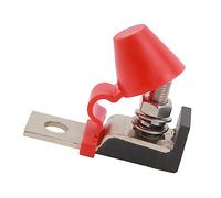 Taidda Kit Blocco Fusibili Terminale Tappo Impermeabile Supporto Compatto per Fusibile Batteria di Tipo Marino per Veicoli da Costruzione Kit Blocco Fusibili Terminale 58V con Perno Singolo M8 (250A)