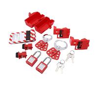 Taidda Kit di Tagout di Lockout Elettrico con Struttura Durevole per Lockout di Sicurezza Chimica Industriale, Stazione di Tagout per Impianti Industriali e Chimici, ABS, Nylon, Acciaio