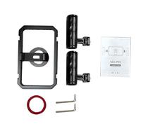 Taidda Kit Gabbia in Alluminio Bifacciale per Stabilizzatore Video del Telefono con Maniglie Ergonomiche e Perni Antirotazione per Smartphone in Streaming Live Vlog per Creatori di Contenuti