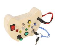 Taidda Lavagna Sensoriale con Interruttore a Maniglia Colorata con Pulsanti Luminosi per Bambini, Promuove la Relazione Genitore-figlio, Giocattolo Didattico in Legno per L'osservazione e le