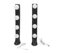 Taidda Luci di Cortesia a LED 4 Lampadine a LED Luce per Trucco Portatile 3 Temperature di Colore Luce di Riempimento Brillante per Spogliatoio Bianca ABS (6500K) Tavolo da Trucco (BLACK)
