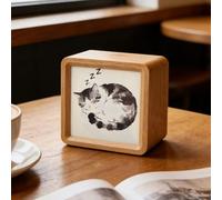 Taidda Macchina per il Rumore Bianco con Luce Notturna, Altoparlante con Illuminazione Ambientale e Suoni del Sonno, per il Relax e la Concentrazione (Venatura del legno +5 carte paralume)