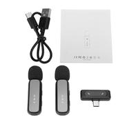 Taidda Microfono Lavalier Wireless, Microfono a Condensatore con Riduzione del Rumore SNR da 64 DB di Chiarezza da Studio con Algoritmi Intelligenti, a Clip, Ideale per Android, Fotocamera,