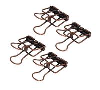 Taidda Morsetti per Raccoglitori a Filo Cavo Durevoli da 80 Pezzi, Robusti Morsetti per Carta da 0,7 Pollici per lo Studio Dell'home Office (Bronzo viola)