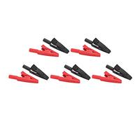 Taidda Morsetto per Test Elettrico Durevole con Clamp/Holder a Coccodrillo Isolato per Lavori di Laboratorio, Set di 5 Clamp/Holder Rosse+nere da 2 Mm per Parti Dell'attrezzatura di Prova