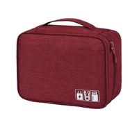 Taidda Organizer per Supporto per Cavo di Ricarica Custodia con Scomparto Multifunzionale per Archiviazione Digitale per Interni da Viaggio Power Bank Vino Rosso (WINE RED)