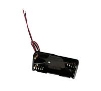 Taidda Portabatterie AAA Scatola Compatta per 2 Batterie AAA con Cavo per il Collegamento Al Circuito Uscita Portatile Rossa e Nera da 3 V per gli Appassionati di Elettronica