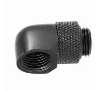 Taidda "Raccordo a Gomito per Raffreddamento Ad Acqua per PC a 90 Gradi per Gomito Filettato, Morbidi e Duri, Superficie Cromata, per tubo" (BLACK)