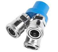 Taidda Raccordo Rapido Pneumatico in Stile Giapponese da 1/4", Robusto e Sicuro per il Connettore del Compressore D'aria della Pompa Dell'aria per Materiale Metallico di Ampio Utilizzo (Giro a 3 vie)