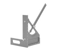 Taidda Righello Multi-angolo Regolabile con Puntatore Semicircolare da Falegname per Progetti Versatili di Lavorazione del Legno Lega di Alluminio 1 Pezzo (grigio argento)