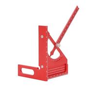 Taidda Righello Multi-angolo Regolabile con Puntatore Semicircolare da Falegname per Progetti Versatili di Lavorazione del Legno Lega di Alluminio 1 Pezzo (rosso)