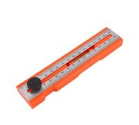 Taidda Righello per Marcatura per la Lavorazione del Legno, Righello per Tracciare il Posizionamento Multiangolo con Bolla di Livello Trasparente e Indicatore a Punto Fisso