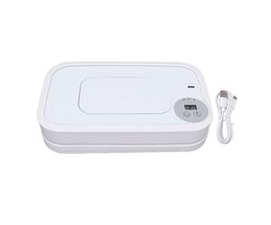 Taidda Scaldasalviette per Neonati, Dispenser di Salviette Portatile Pieghevole con 3 Livelli di Temperatura e Riscaldamento Rapido, per Neonati con Pelle Sensibile, Viaggi in Aut (WHITE)