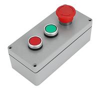 Taidda Scatola Comandi Scatola Comandi Impermeabile a 3 Pulsanti in Lega di Alluminio per Uso Esterno 175x80x55, Antipolvere IP66, (175 * 80 * 55)