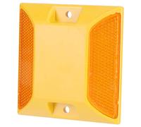 Taidda Segnaletica Stradale Riflettente Gialla per Vialetto - Confezione da 6 Borchie in Plastica di Alta qualità, 3,7x3,7x0,8 Pollici, Adatte per Piste Ciclabili