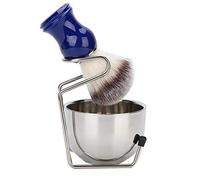 Taidda Set barba da barba Set barba da barba, Set da Barba per Barba Pratico 3 Pezzi/Set Pennello da Barba per Barba Set per Ciotola per Pennello da Barba Set da Barba per Uomo in Acciaio Inossidabile