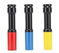 Taidda Set di 3 Bussole Protettive per Ruote a Parete Sottile, Bussole Profonde a Impatto Extra Lungo 17 19 21 Mm per Installazione Ruota, con Struttura a Perno Cavo e Codice