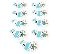 Taidda Set di 9 Copritesta per Ferri da Stiro, Custodia Protettiva in Pelle PU con Motivo Tropicale con Ricamo Albero di Cocco, per Tornei, Driving Range, Viaggi, Pra All'aperto