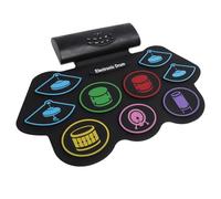 Taidda Set di Batteria Elettronica Portatile Arrotolabile, 10 Ore di Riproduzione, Set di Pad per Batteria con Jack per Cuffie per Sessioni di Pratica Silenziose, Ottimo per Lezioni di o Sessioni in