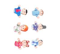 Taidda Set di Burattini da Dito Interattivi in peluche per Bambini, 6 Pezzi di Oggetti di Scena per Narrazione di Burattini da Dito per Famiglie, Bambole di da Morbidi e Delicati Sulla Pelle,