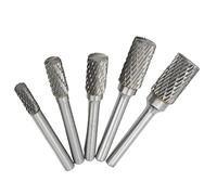 Taidda Set di Frese in Metallo Duro Lime Rotanti a Doppio Taglio Gambo da 6 Mm per Lavorazione dei Metalli Intaglio del Legno Creazione di Gioielli con Frese in Metallo Duro da 5