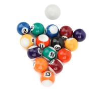 Taidda Set di Palline da Biliardo per Bambini Mini in Resina Ecologica da 32 Mm per Sale Giochi e Bar, Accessorio per Tavolo da Biliardo 16 Pezzi, Palla Bianca Inclusa