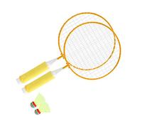 Taidda Set di Racchette da Badminton per Bambini, Telaio in Lega Resistente, Kit Completo per Bambini con Superficie Netta di Grandi Dimensioni per Giochi Interni Ed Esterni (YELLOW)