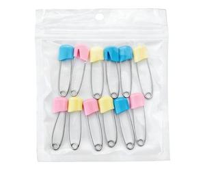 Taidda Spille per Pannolini da 12 Pezzi, Spille per Pannolini di Sicurezza con Ago Curvo in Acciaio Inossidabile con Testa in Plastica, per la Creazione di Gioielli Artigianali di (taglia piccola)