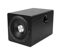Taidda Subwoofer Amplificato 100W Deep Bass, Potenza Efficace per Auto | Eleganti venature del legno , design , dimensioni 330 mm, prestazioni acustiche migliorate