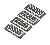 Taidda Tabellone LED a 4 Cifre con Cablaggio Accurato e Struttura Stabile per Modulo Orologio TM1637 0,56 Pollici per Progetto Orologio LED (Giallo MRA041E)