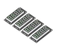 Taidda Tabellone LED a 4 Cifre con Cablaggio Accurato e Struttura Stabile per Modulo Orologio TM1637 0,56 Pollici per Progetto Orologio LED (Verde MRA041A)