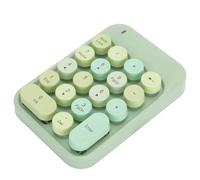Taidda Tastiera Numerica Wireless Digitazione Silenziosa AK18 2.4G per Portata 10 M a 18 Tasti per Uso Domestico in Ufficio (Sogna verde)