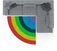 Taidianolp Personalized Corner Rugs Customized Pattern,Reading Corner Area,multi-coloured,150 x 150 cm,Modern Bedroom Contemporary Living Room Rug Throw Mat,