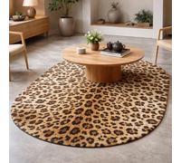 Taidianolp Personalized Rugs Oval Shape, Customized Animal Print Pattern, 5.9 x 6.5 ft,Custom 180 x 200 cm,Washable Rug for Living Bedroom Dining Room Home Office Decor