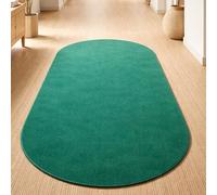 Taidianolp Personalized Rugs Oval Shape, Customized Photo/Text Pattern, 3 x 6 ft,Green 90 x 180 cm,Rug for Living Room Lounge Farmhouse Dining Room Deco,