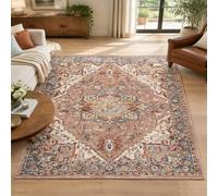 Taidianolp Tappeto Salotto Pelo Corto,Retro multicolore, marrone, blu, rosso, bianco, grigio, 140 x 200 cm,Decorazioni per la Casa Moderna Camera da Letto Matrimoniale,