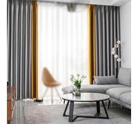 Taidianolp Tende Oscuranti,Larghezza 105 x Altezza 160 cm (2 Pezzi),Grey Yellow, Personalized Room Darkening Curtains Drapes Decor for Bedroom Living Room