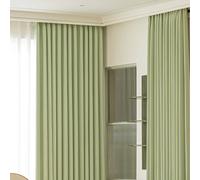 Taidianolp Tende Oscuranti per Interni Salotto personalizzato Stile della parte superiore Occhiello/Ganci,Larghezza 140 x Altezza 200 cm (Pack of 2), Winter Green,Blackout Curtains,