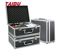 TAIDU Custodia per tatuaggio in lega di alluminio Robusta custodia per tatuaggi in materiale ABS con armadietto Tatuaggi Cassetta degli attrezzi Attrezzatura per tatuaggi Caratteristiche del prodotto: