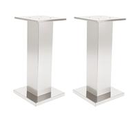 Taifuan 2 Supporti for Fiori da Matrimonio in Oro 23.6"/31.5"/39.4" | Piedistallo For Feste, Supporto For Torte, Piedistallo Quadrato For Display, Pilastri For Decorazioni(Silver,23.6")