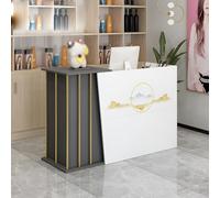 Taifuan Banco Reception Semplice Armadio Cassiere Tavolo Sala con Cassetto per Supermercato Dimensioni 120 x 90 x 40 cm Colore Stile Stampa Grigio Ferro