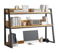 Taifuan Organizer Scrivania - Libreria Da Scrivania Da Appoggio, Scaffale Da Scrivania A 2 Livelli, Libreria Da Per Del Computer Per Ufficio(Black,115x32x90cm)