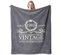 Taigzier Regalo per 60° compleanno per donne, decorazioni di buon compleanno 1965 vintage, coperta per 60° compleanno regalo per mamma, idee regalo divertenti per donne, 60 anni donne coperta 152 x