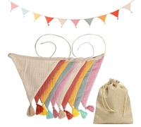 TAIHOBO Bandierine Colorate in Tessuto 2,6m con Tasche e Festoni per Feste e Nozze