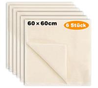 TAIHOBO Garza Alimentare per Filtrare Riutilizzabile, 6 Pezzi Lavabile Cheese Cloth in Poliestere e Cotone, Filtrante per Alimenti 60 × 60cm, Tessuto Filtrante per Cucinare e Filtrare i Liquidi