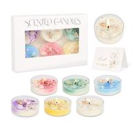 TAIHOBO Set Candele Profumate, 6 Pezzi Candela Profumata Naturali, Candele Decorative in Cera di Soia, Candele Regalo Donna Compleanno, per San Valentino, la Festa della Mamma e L'Anniversario