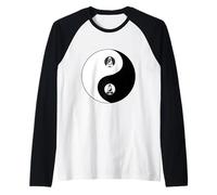 Taiji Yoga Qi Gong Tao Simbolo Yin Yang Buddha Maglia con Maniche Raglan