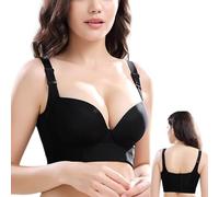 Taikay - Reggiseno push-up, Reggiseno Taikay, Reggiseno modellante for donne taglie forti Reggiseno di supporto a coppa profonda Nasconde il reggiseno grasso posteriore e laterale ( Color : nero , Siz