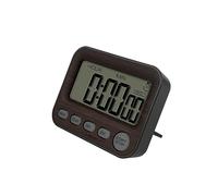 Taikemeti Timer per conto alla rovescia, timer da cucina, cronometro digitale magnetico con ampio display a LED, promemoria acustico per studio, cucina, esercizio, timer in classe per bambini (nero)
