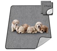 TAIKURA 2 Pezzi Tappetini Assorbenti per Cani,Tappetini Igienici per Cani Lavabili,Antiscivolo, Riutilizzabile,Tappetino da Allenamento per Cuccioli,70x100 cm